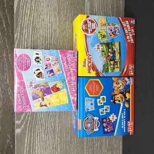 Puzzle sets for 4 + kids paw patrol disney princess and Disney micky